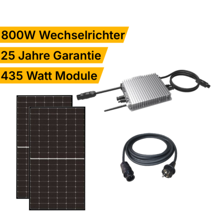 800 Watt Wechselrichter, 435 Watt Module, Full Black Optik